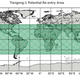 The area where Tiangong-1 may crash down is highlighted in green.